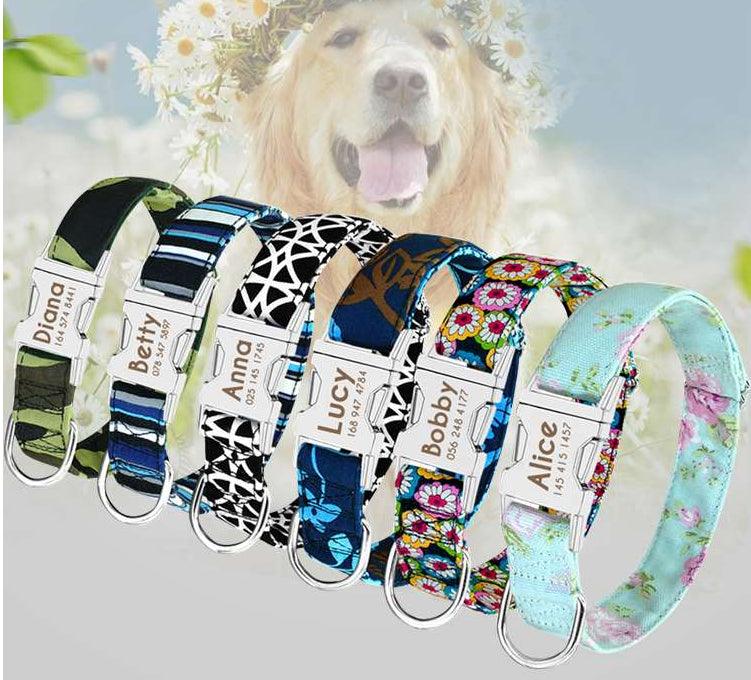 Personalized Pet Dog Collar With Engraved Name And Contact Details - Ideal For Large Dogs-0