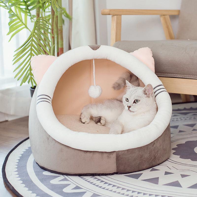 Cozycat Winter Hideaway: Warm And Stylish Cat Litter Kennel-0